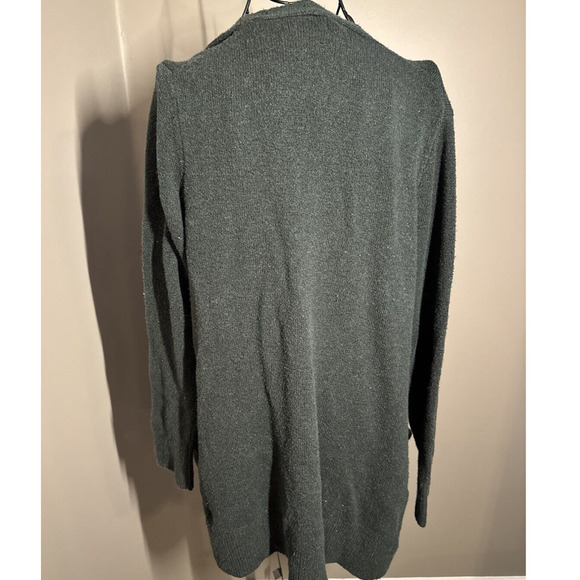 A New Day Women’s Open Front Cardigan Sweater Green Size M Cotton Blend Pockets - Picture 6 of 8